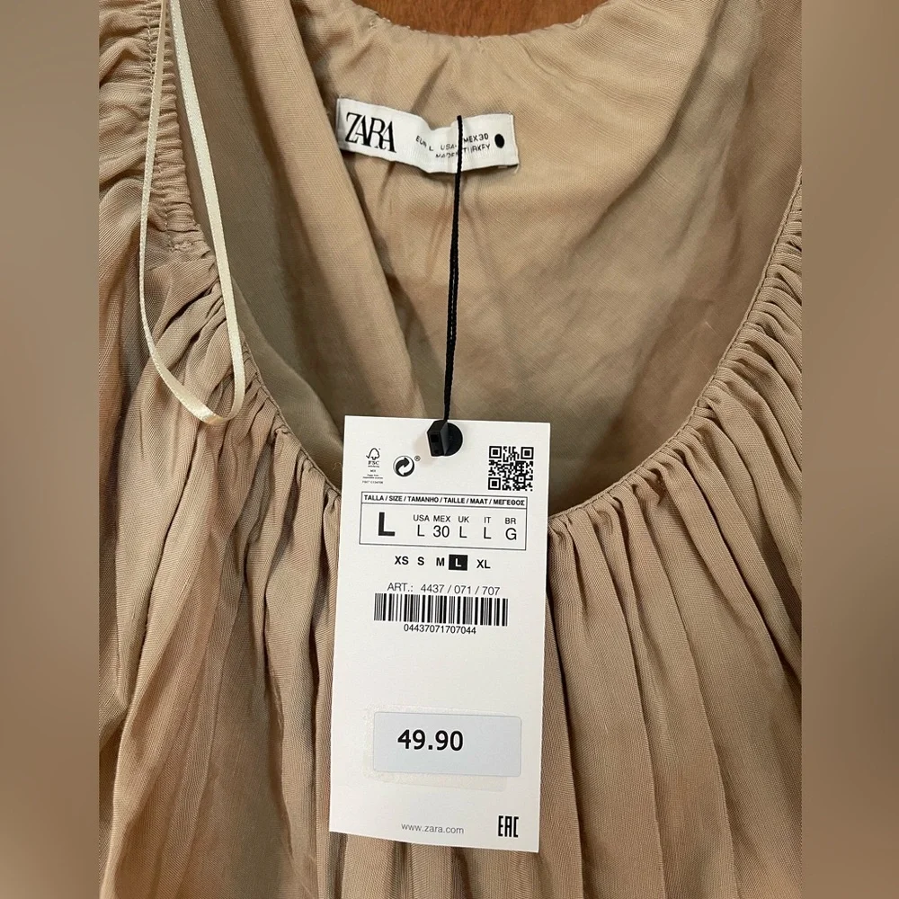Zara beige off the shoulder top NWT - Picture 4 of 4